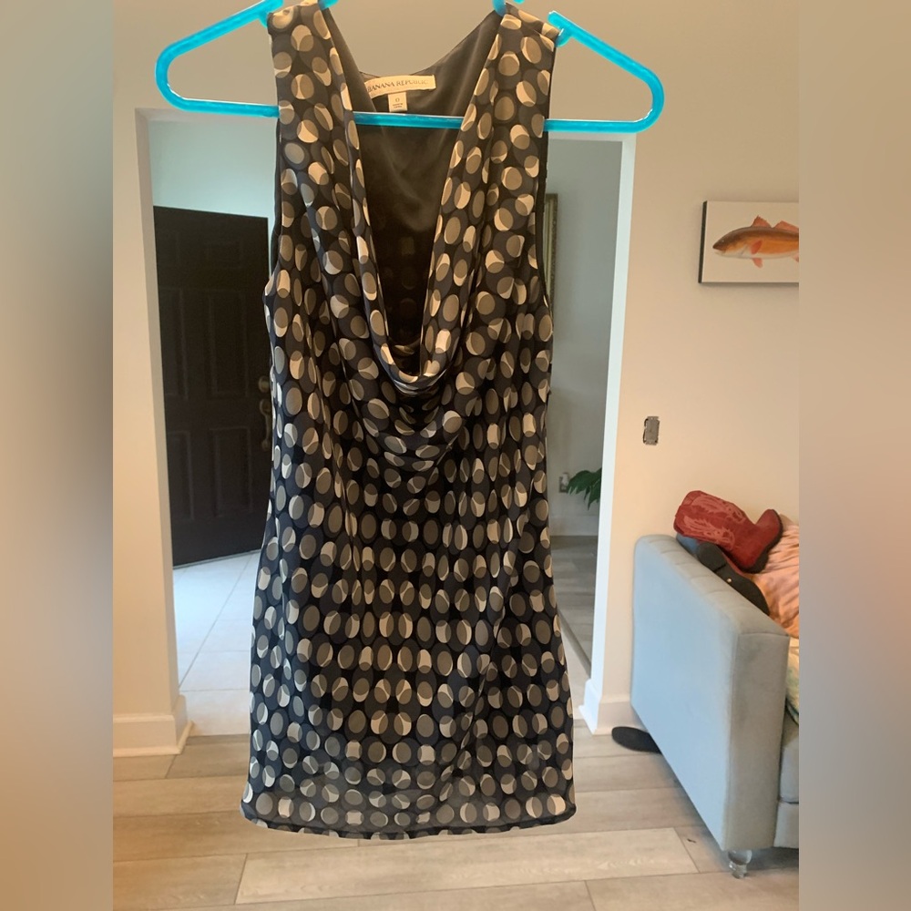 Banana Republic Black and Gray Mini Dress